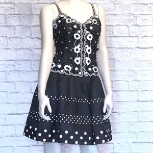Gorgeous Fit-and-Flare Black Cocktail Dress Size 4